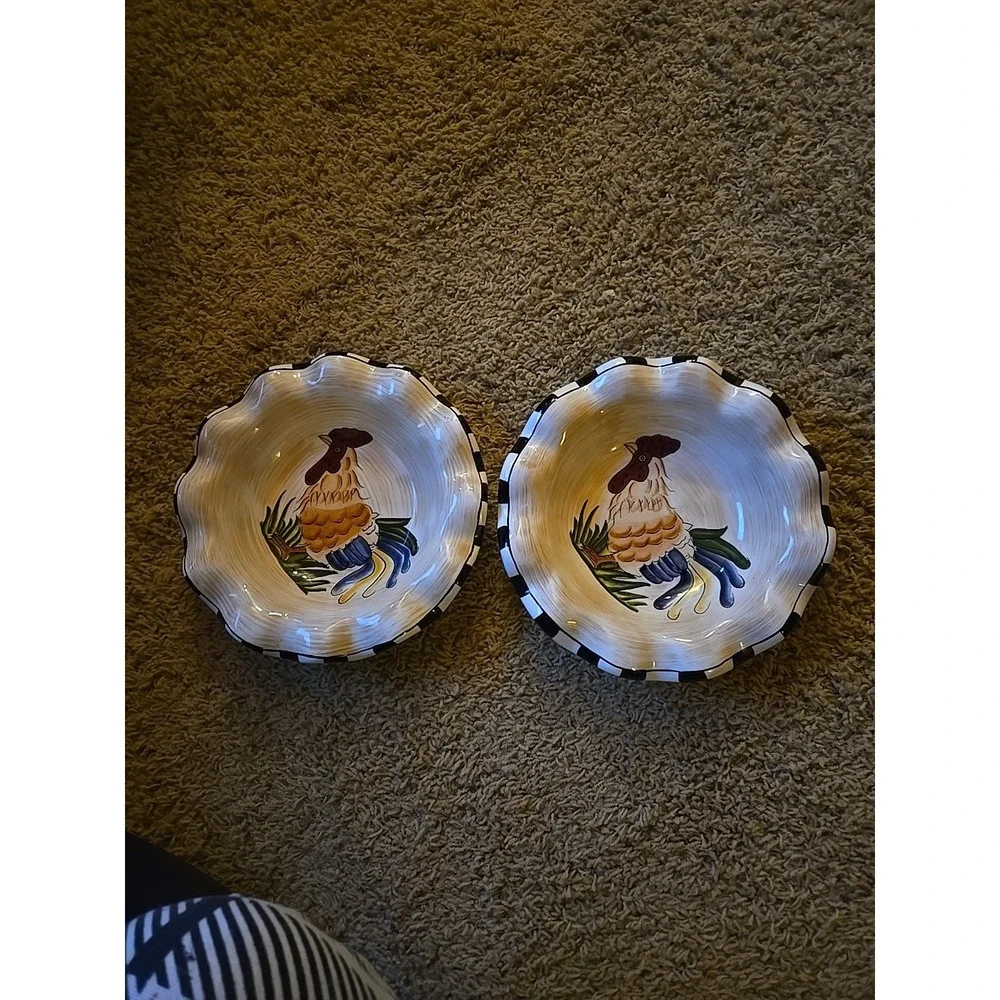 scalloped‎ ceramic bowl (Qty 2)